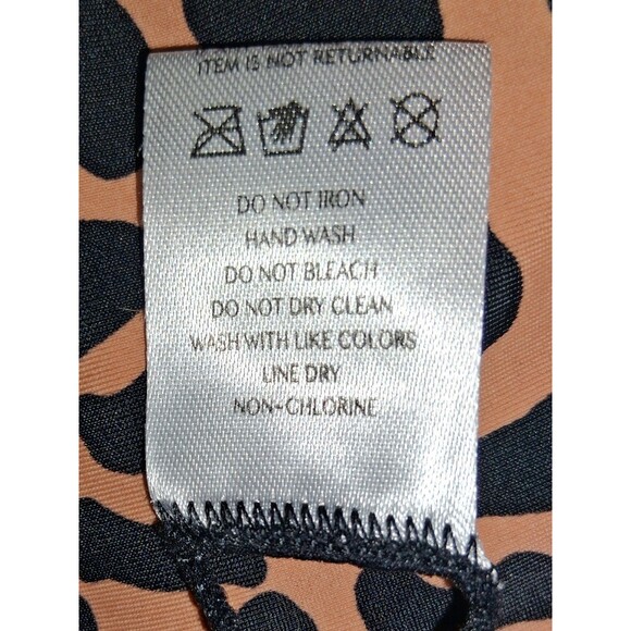 Coral Reef Women's High Waist Leopard Print Black Reversible Swimsuit Bottom XL - Picture 6 of 8